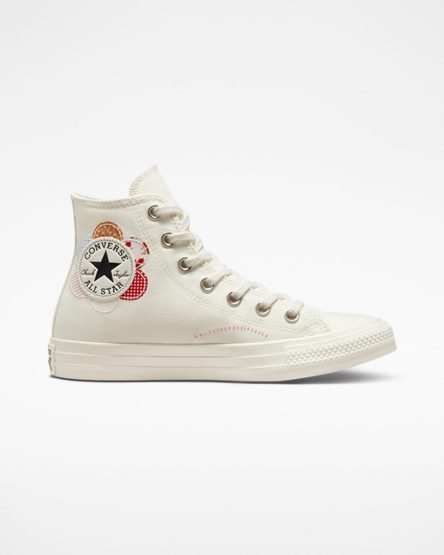 Women's Converse Chuck Taylor All Star Crafted Patchwork High Top Shoes Beige / Orange Pink / Black | AU 409ECG